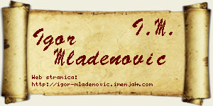 Igor Mladenović vizit kartica